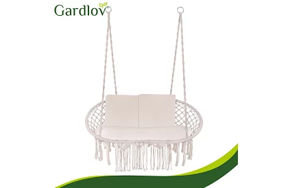 Zahradní dvoumístná houpačka s polštáři - do 300 kg