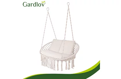 Zahradní dvoumístná houpačka s polštáři - do 300 kg