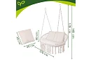 Zahradní dvoumístná houpačka s polštáři - do 300 kg