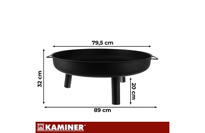 Zahradní ohniště s madly – 80 cm