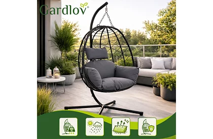 Zahradní houpačka s polštářem – závěsné křeslo do 150 kg