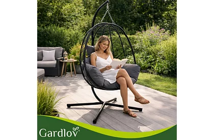 Zahradní houpačka s polštářem – závěsné křeslo do 150 kg