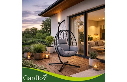 Zahradní houpačka s polštářem – závěsné křeslo do 150 kg