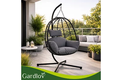 Zahradní houpačka s polštářem – závěsné křeslo do 150 kg