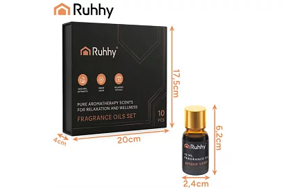 Sada esenciálních olejů, 10 vůní – 10 ks po 10 ml