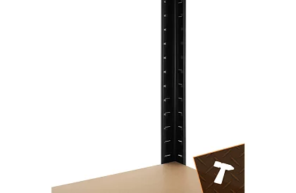 Skladový kovový regál – 5 polic – 180×90×40 cm – nosnost 1000 kg