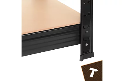 Skladový kovový regál – 5 polic – 180×90×40 cm – nosnost 1000 kg