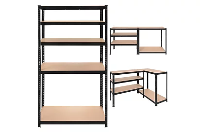 Skladový kovový regál – 5 polic – 180×90×40 cm – nosnost 1000 kg