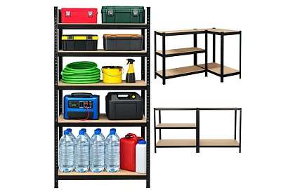 Skladový kovový regál – 5 polic – 180×90×40 cm – nosnost 1000 kg