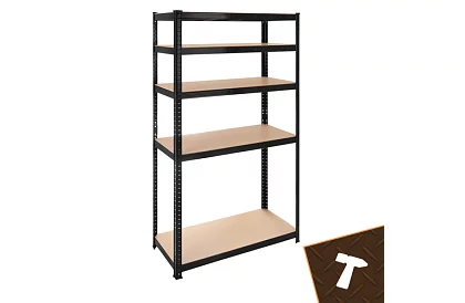 Skladový kovový regál – 5 polic – 180×90×40 cm – nosnost 1000 kg