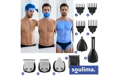 Zastřihovač vlasů a vousů 8 v 1