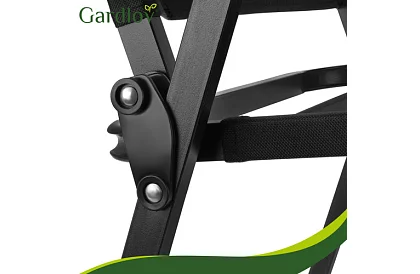 Zahradní skládací křeslo černé – nosnost 120 kg