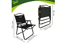 Zahradní skládací křeslo černé – nosnost 120 kg