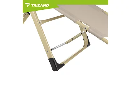 Skládací zahradní lehátko 3 v1 s polštářem - béžové