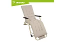 Skládací zahradní lehátko 3 v1 s polštářem - béžové