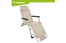 Skládací zahradní lehátko 3 v1 s polštářem - béžové