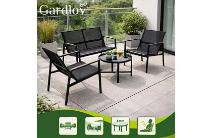 Zahradní nábytek MORENO – stůl + 2 židle + pohovka