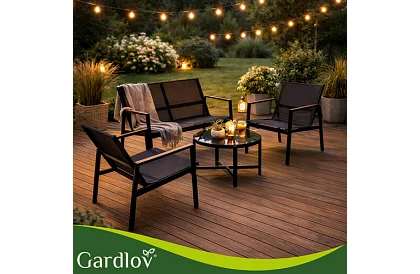 Zahradní nábytek MORENO – stůl + 2 židle + pohovka