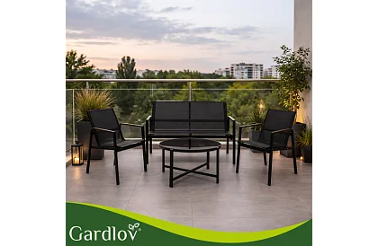 Zahradní nábytek MORENO – stůl + 2 židle + pohovka