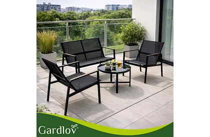 Zahradní nábytek MORENO – stůl + 2 židle + pohovka