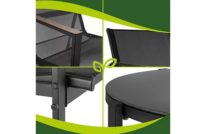 Zahradní nábytek MORENO – stůl + 2 židle + pohovka