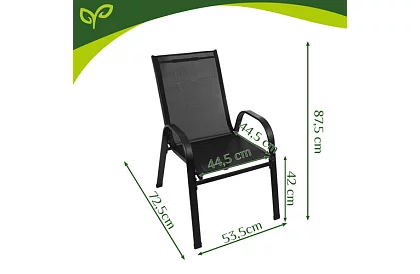 Sada zahradních židlí – 4 židle na terasu, balkon, zahradu