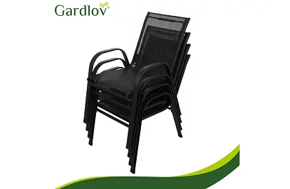 Sada zahradních židlí – 4 židle na terasu, balkon, zahradu
