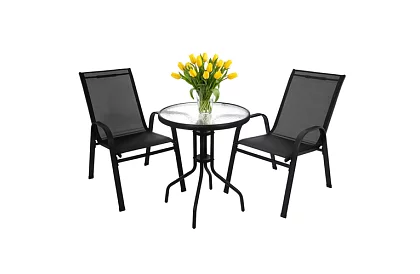 Sada zahradního nábytku – stůl + 2 židle