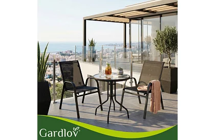 Sada zahradního nábytku – stůl + 2 židle