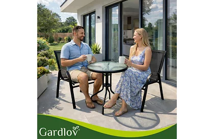 Sada zahradního nábytku – stůl + 2 židle