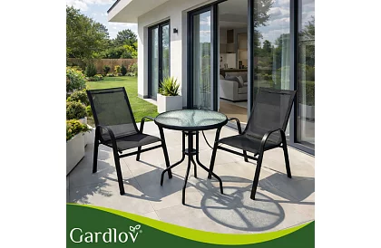Sada zahradního nábytku – stůl + 2 židle