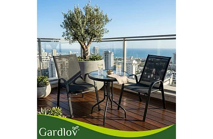 Sada zahradního nábytku – stůl + 2 židle