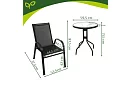 Sada zahradního nábytku – stůl + 2 židle