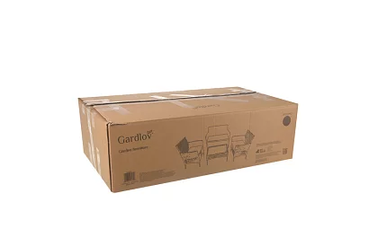 Zahradní sada nábytku – stůl, pohovka, 2 židle – tmavě šedá