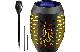 Zahradní lucerna – solární louč s efektem plápolajícího ohně