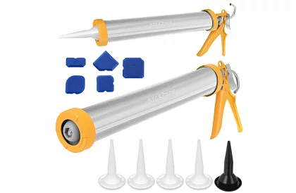 Vytlačovací pistole na tmel 600 ml + 5 trysek + 5 špachtlí