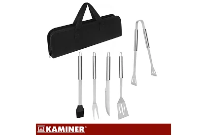 Grilovací nářadí z nerezové oceli - 5dílná sada