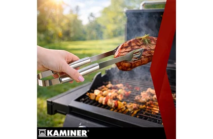 Grilovací nářadí z nerezové oceli - 3dílná sada