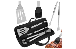 Grilovací nářadí z nerezové oceli - 3dílná sada