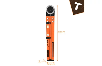 Nastavitelný tesařský úhloměr s vodováhou