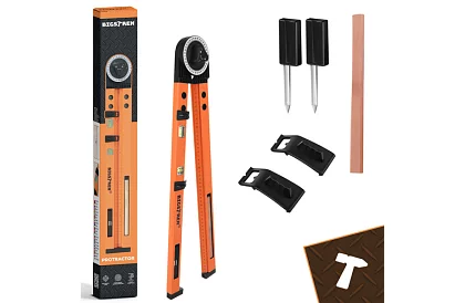 Nastavitelný tesařský úhloměr s vodováhou