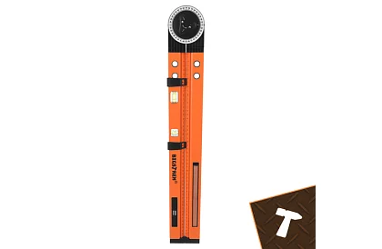 Nastavitelný tesařský úhloměr s vodováhou