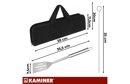 Grilovací nářadí z nerezové oceli - 9dílná sada