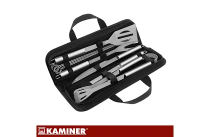 Grilovací nářadí z nerezové oceli - 9dílná sada