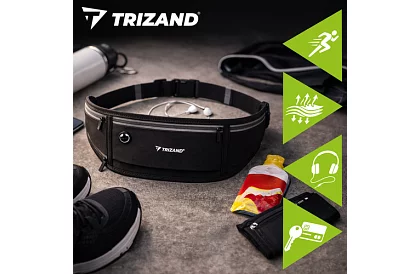 Běžecká sportovní ledvinka TRIZAND – černá