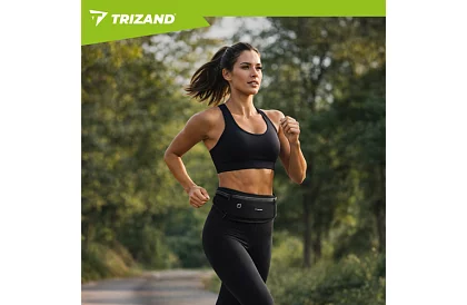 Běžecká sportovní ledvinka TRIZAND – černá