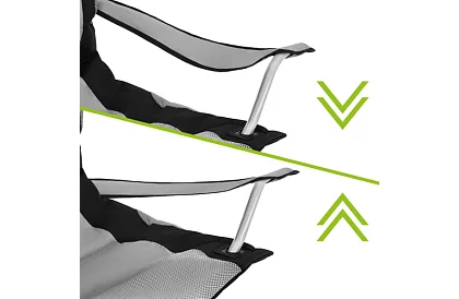 Skládací rybářské křeslo s područkami - šedočerné