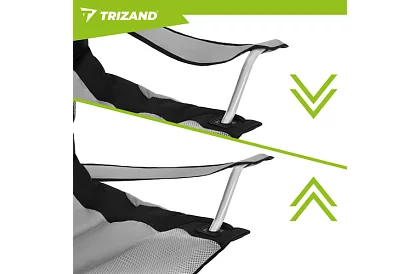 Skládací rybářské křeslo s područkami - šedočerné