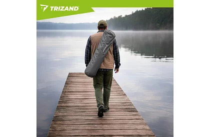 Skládací rybářské křeslo s područkami - šedočerné