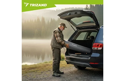 Skládací rybářské křeslo s područkami - šedočerné